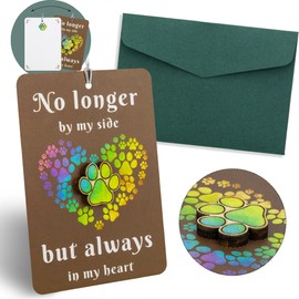 Dog Sympathy Card Dog Loss Card Ornaments,Leave Paw Prints on Our Hearts-No Longer By My Side But Always In My Heart.