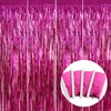 BEISHIDA 4 Pcs Hot Pink Rosered Door Streamers Curtain Party
