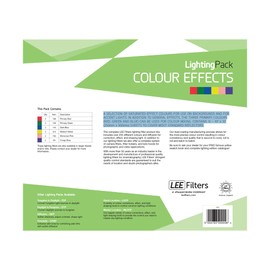 LEE Colour Effects Lighting Gel Filter Pack 250mm x 300mm – Contains 6 Colours for use in Studio, 2 Sheets Per Colour Totalling 12 Sheets