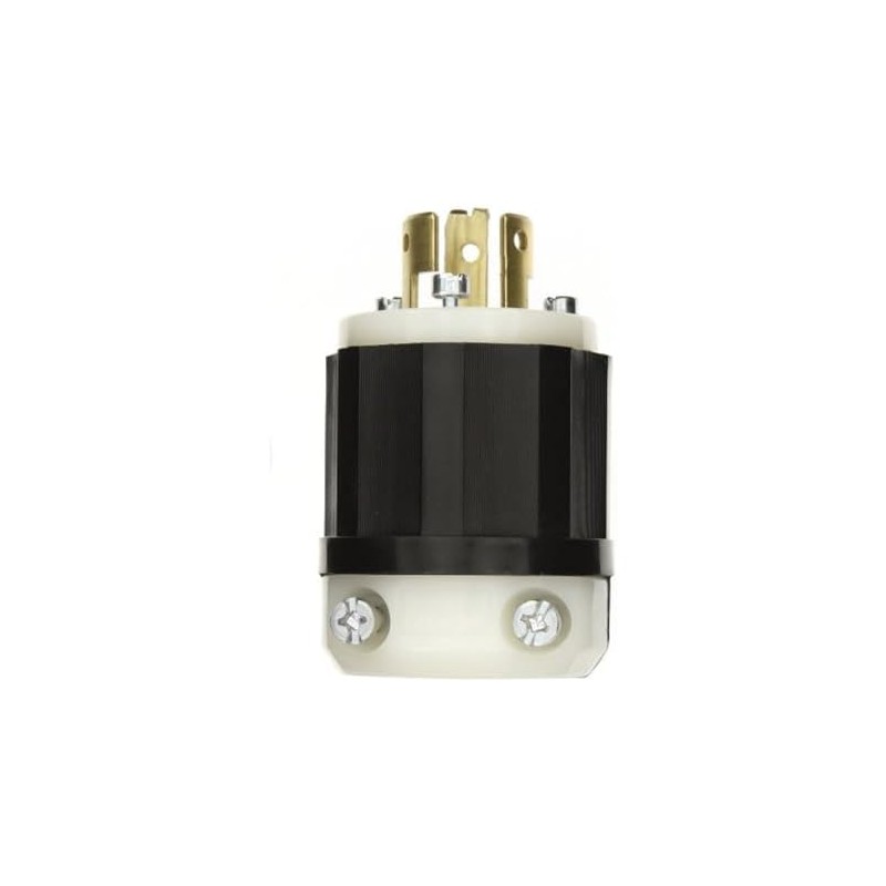 Leviton 20 Amp, 125/250 Volt, Locking Plug, Industrial Grade, Non-Grounding,