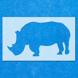 Rhino Rhinoceros Wild Stencil: Mylar Airbrush Wall Art Painting Crafts 1| DIY-A3 Stencil - Design Size (210mm 380mm)