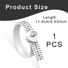 Ring Sizer UK, Ring Measurement Tool, UK Ring Sizer Measure with Magnifying Glass (A-Z Sizes), Reusable Finger Size Gauge Jewelry Sizing Tool