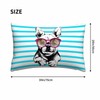Mugod Cushion Cover Case French Bulldog with Sunglasses on Blue