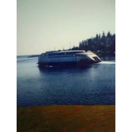 5 X 7 COLOR PRINT WASHINGTON STATE FERRY M.V. KALAKALA RICH PASSAGE WASHINGTON