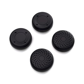PlayVital Black Thumbsticks Grips Caps for ROG Ally, Accessories Silicone Thumb Grips Joystick Caps for ROG Ally - Raised Dots & Studded Design