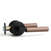 YAGU Wooden Round Passage Lever Door Handle Non-Locking Lever Set