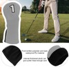 Golf Club Cover Mixed Fabric Head Protector Knitted Polyester Waterproof