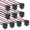DWEII 10PCS Mini Rocker Switch 12V 20A T85 2 Pin