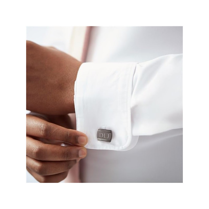 THINGS REMEMBERED Engraved Gunmetal Cufflinks (Free Customization)