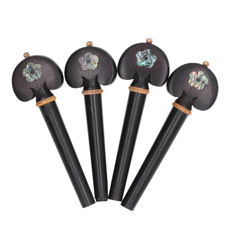 4PCS Fine Tune Peg Black Ebony Pre Punched Handmade Wear