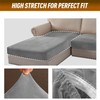 BXFUL Sofa Seat Cushion Covers, Stretch Velvet Sofa Cushion Slipcovers,