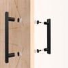 LVYIHAN Matte Black Square Barn Door Handles 12"/16"/18"/24"/36"/48"/59'', Pull Push