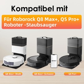 Home Times Accessory Set for Roborock Q5 Pro+/Q8 Max+ (Plus), 2 HEPA Filters, 4 Side Brushes, 4 Wipes, 4 Dust Bags, 1 Detachable Duo Scooter