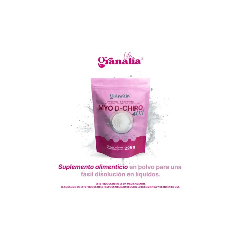 Myo D-chiro Inositol 40:1 Vitamina D3 225 G Granalia Life