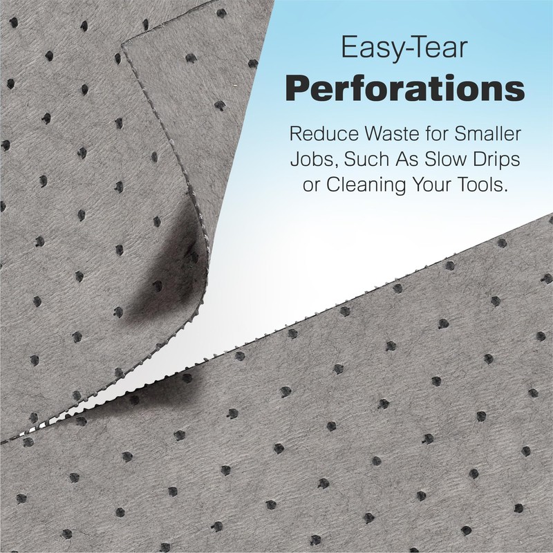 Oil Absorbent Pads, Large 18"x16", 200 Count - Premium Universal