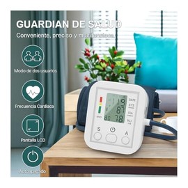 FARMADAR Monitor de Presion Arterial para Brazo con Pantalla LED, Baumanómetro Digital con Pantalla, Deteccion Automática y Precisa de la Presión Sanguínea, Multiples tipos de Medicion Y Oximetro de pulso para dedo. USO FACIL PARA TODA LA FAMILIA