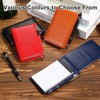 8pcs Mini Brown Black Pocket Notepad Holder Set, Small Notebook
