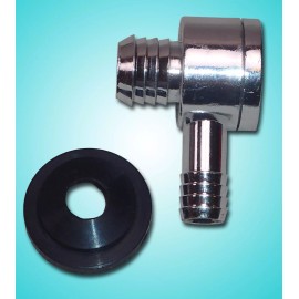 auto city classic chrome brake booster check valve for aftermarket street rod booster with grommet