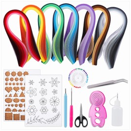 UCEC Paper Quilling Kits for Beginners - 35 Colors 700 Strips Quilling Paper, Width 5MM, 9 Paper Quilling Tools