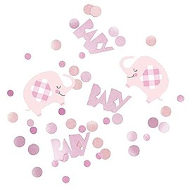 Pink Floral Elephant Confetti (14g) - Stunningly Unique & Vibrant Party Decoration - Perfect for Baby Showers, Birthdays, & Special Celebrations - 1 Pack