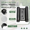 3in Black Saloon Door Hinge Double Action Spring Hinges, Self