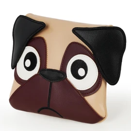 Big Crazy Golf Club Head Covers, Putter Cover with Strong Magnetic Closure, Square Mallet Putter Cover, Waterproof, Funny Design French Bulldog Pug Dog