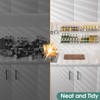 LUCYCAZ 4 Pack Wall Mounted Spice Rack with 16 Hooks,