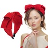HFZRZFH Red Big Bow Headband for Women - Stylish Knotted