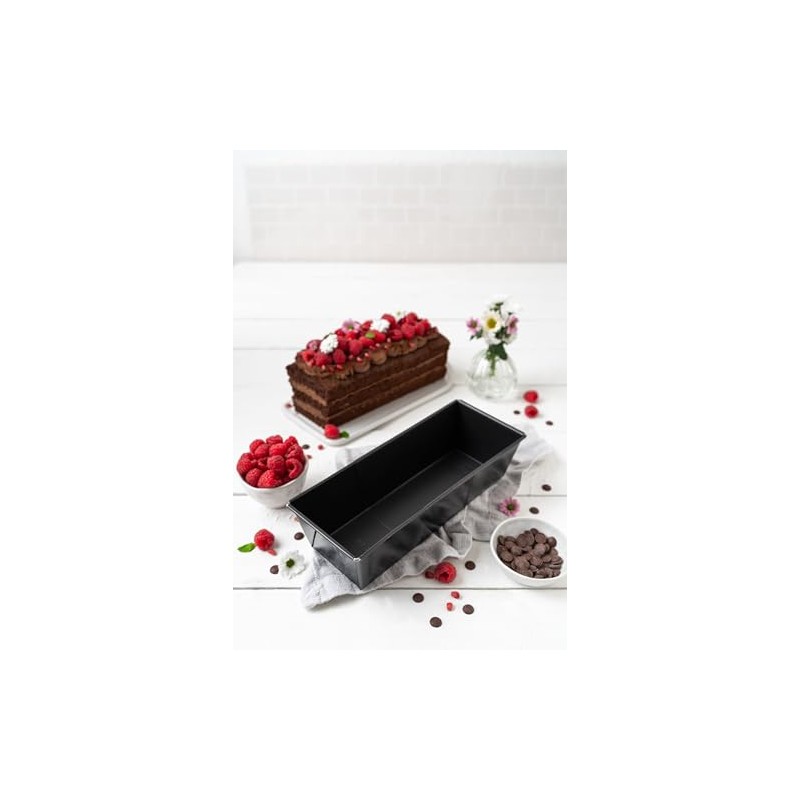 Zenker Perfect Black Extendable Loaf Tin, Adjustable Sheet Steel, 20-35