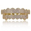 JINAO Gold Grillz for Men 18K Gold Plated 8 Top