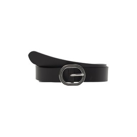 s.Oliver Leather Belt with Decorative Clasp, black