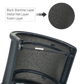 Microphone Mic Pop Filter with Foam Layer Windscreen for Studio