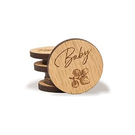 Baby shower table decoration | wooden baby confetti perfect for baby shower decorations | gender reveal decoration | neutral baby shower decorations (Baby Acorn)