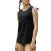 XEXYMIX XA5462H Women's Swimwear Tops Rash Guard Sleeveless Tops, Black