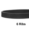 sourcing map 2pcs 510J6 PJ V-Ribbed Belt 6 Ribs 51"