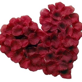 Magik 1000 ~ 5000 pétalos de rosa de seda para decoración de mesa de boda, fiesta, mesa dulce, varias opciones, Burgundy, 1000, 1