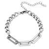 Chunky Paperclip Bracelet, Titanium Steel, Exaggerated Chain Link, Gift Pouch