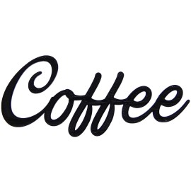 Medallurgy Coffee Word Art Sign Kitchen Home Decor Wall Hanging Cursive Script Typography