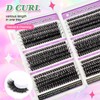 600 Pieces DIY Eyelash Extensions Set, 0.07D Eyelashes, Individual False