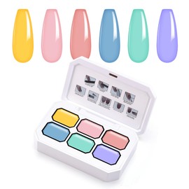 U-Shinein Gradient Painting Gel, 6 Colors Ombre Gel Nail Polish for Painting Stamping Chrome Powder Ombre Nails Aura Nails French Manicure Soak Off UV DIY Nail Art Palette Toy Shop