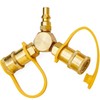 CALPOSE 1/4” RV Propane Quick Connect Y Splitter Adapter for