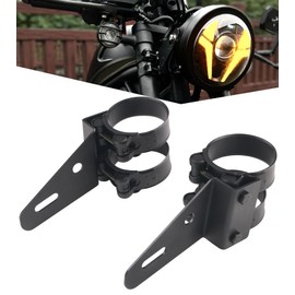 PKEDUO 52mm Motorcycle Headlight Brackets 2-2.16inch Fork Tube Mount Brackets Compatible with Buell Blast Cafe Racer Street Fighter