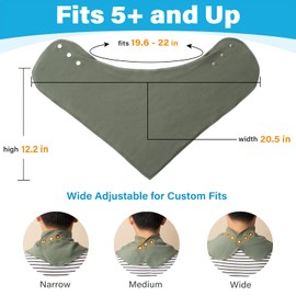 Baby Noah Adult Drool Bib for Special Needs, 3 Pack Large Elderly Bandana, Teen Bib for Women Men, Soft Absorbent Set for Kid (L Size-sky Blue,Grey,Green)