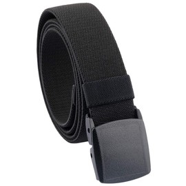 KYEYGWO Elastic Stretch Leisure Belt, Men's Tactical Hiking Belt Made of Plastic Buckle, #1 black