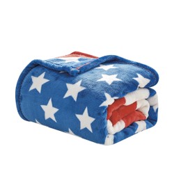 Plazatex Over Sized Throw Blanket 50X70 American Flag