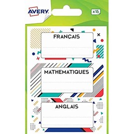 15 School Labels 76 x 34 mm