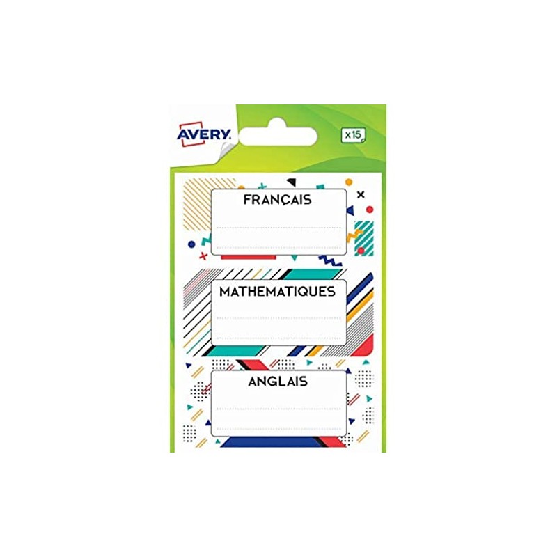 15 School Labels 76 x 34 mm