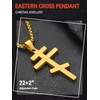 FaithHeart Orthodox Cross Necklace for Men and Women, Punk Necklace