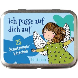 Ich passe auf dich auf - 25 Schutzengelkärtchen: Dein Schutzengel für jeden Tag: 25 Karten in Metalldose. Für Kinder ab 5 Jahren (Kleine Geschenke zur Einschulung & für die Schultüte)