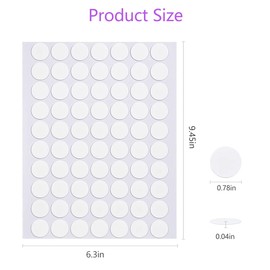 BEANPRECOY 210pcs Dot Stickers Glue Dots Transparent Sticky Dots Nano Double Sided Tape Mounting Putty Poster Sticky Tape for Hanging Pictures Poster Art Photography Wedding Birthday Party Decoration